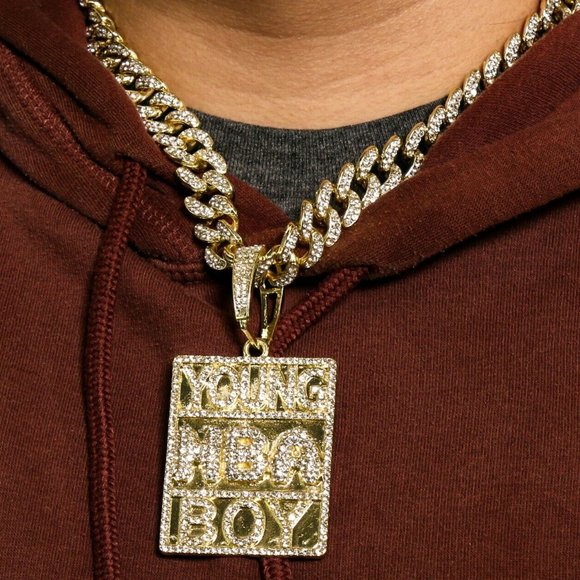 14k Gold Rapper 20" Cuban Chain + Pendant